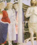 Piero della Francesca Detail of  Baptism of Christ oil painting